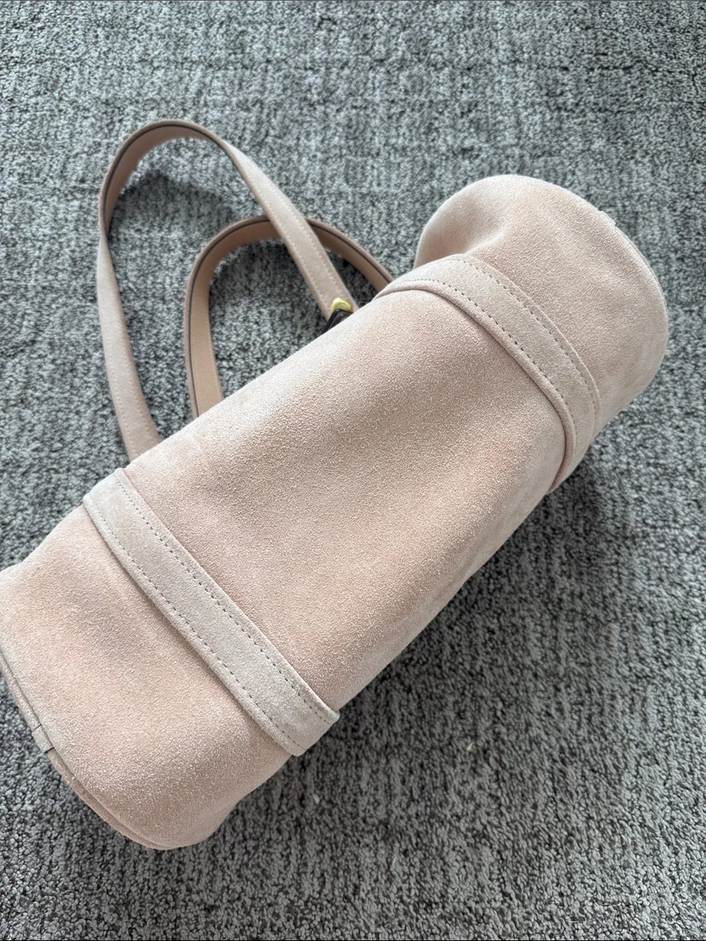 Pink Kisslock Barrel Bag
